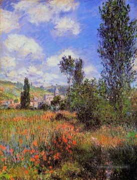Lane dans les champs de coquelicots Ile SaintMartin Claude Monet Peinture à l'huile